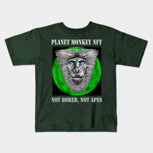 Planet Monkey NFT Not Bored Apes Kids T-Shirt